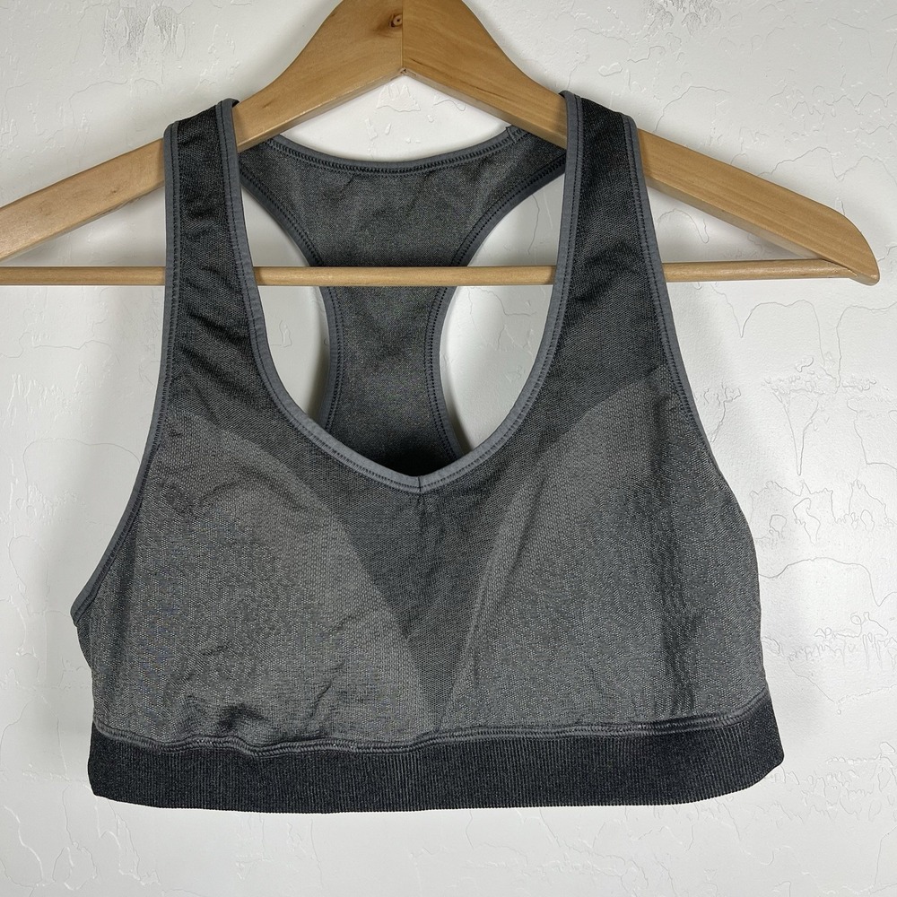 Lululemon Seamless Racerback Train Bra Size 10‎ W2DICS Gull Grey